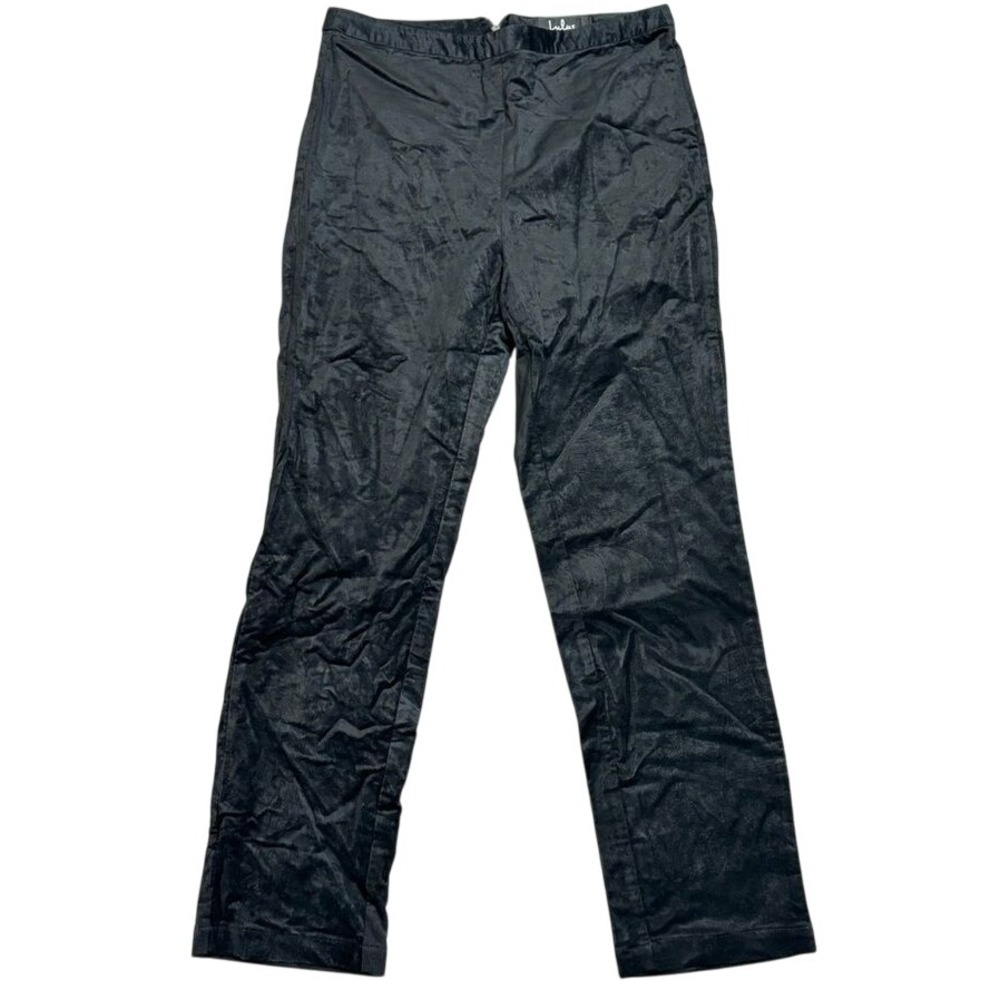 Lulus Pants Sz M Black Velvet Touch Cropped Ankle Pants Indie Alternative